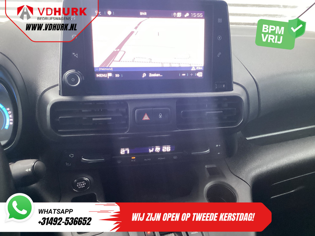 Citroen ë-Berlingo Driver 50 kWh 275km WLTP MARGE Snellader/ 3Pers./ Carplay/ Camera/ Climate/ Trekhaak/ PDC V+A/ Keyless/ Head-Up 11