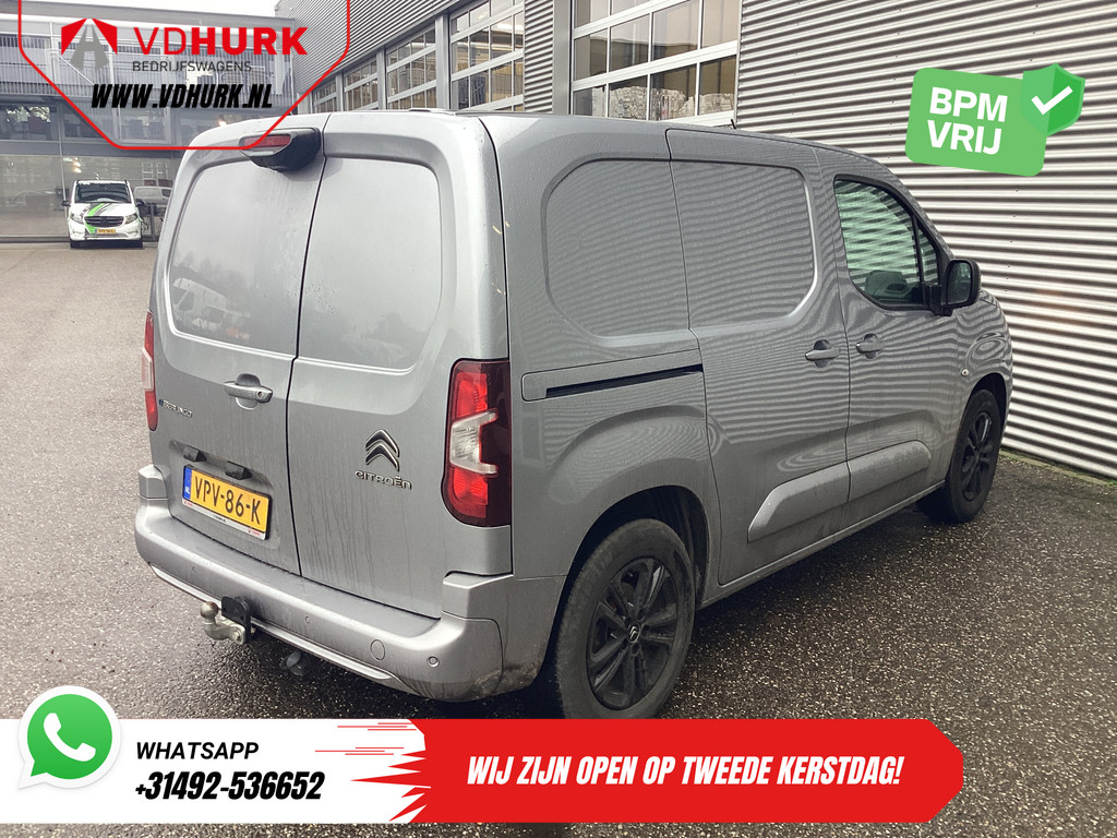 Citroen ë-Berlingo Driver 50 kWh 275km WLTP MARGE Snellader/ 3Pers./ Carplay/ Camera/ Climate/ Trekhaak/ PDC V+A/ Keyless/ Head-Up 9