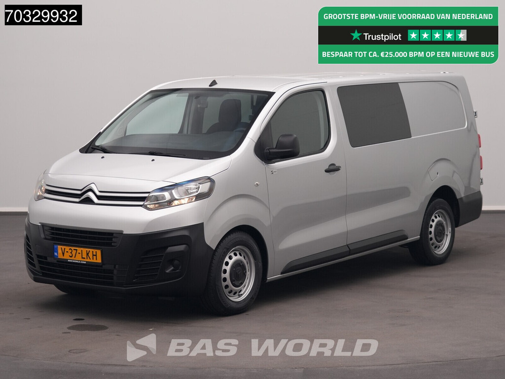 Citroën Jumpy 122pk Dubbel Cabine L3H1 Trekhaak Airco Cruise Parkeersensoren Euro6 L3 Long DC Doka Mixto Airco Trekhaak Cruise control