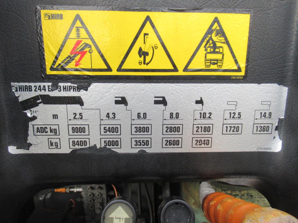 DAF CF 85.410 8x2 HIAB XS 244 HIPRO + VDL 21 T Haak - Kraan 14