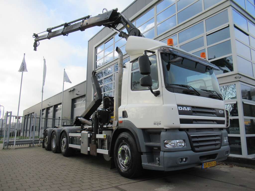 DAF CF 85.410 8x2 HIAB XS 244 HIPRO + VDL 21 T Haak - Kraan 9