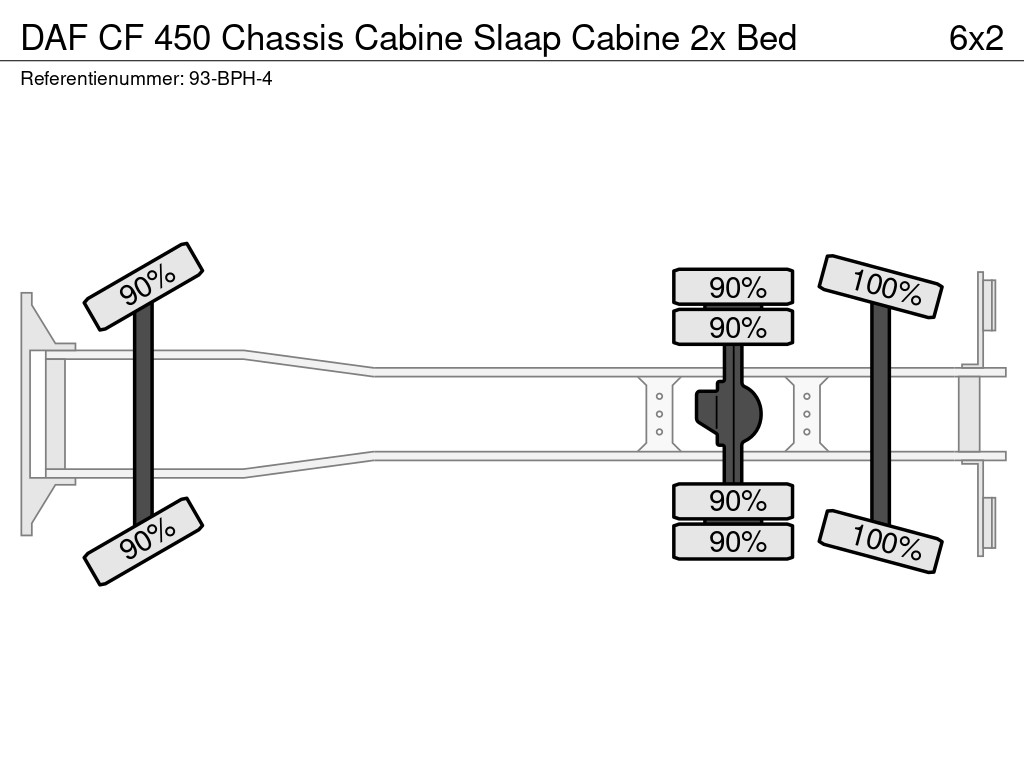 DAF CF 450 Chassis Cabine Slaap Cabine 2x Bed 16