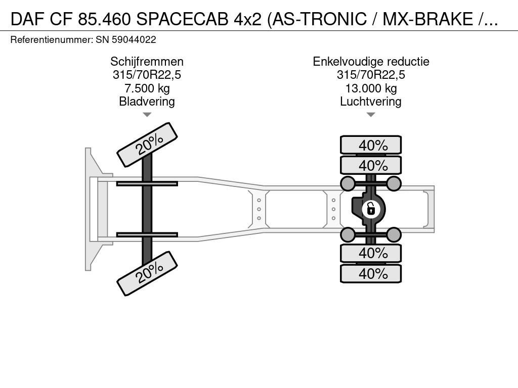DAF CF 85.460 SPACECAB 4x2 (AS-TRONIC / MX-BRAKE / AIRCONDITIONING / ADR-VLG / FRIDGE / EURO 5 / ETC.) 11