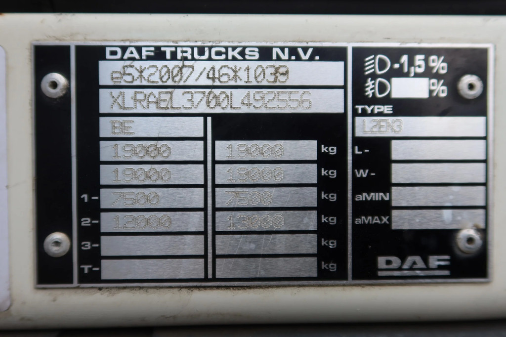 DAF LF 290 Koel/Vries Carrier + B.A.R. 2.000 kg Klep 19