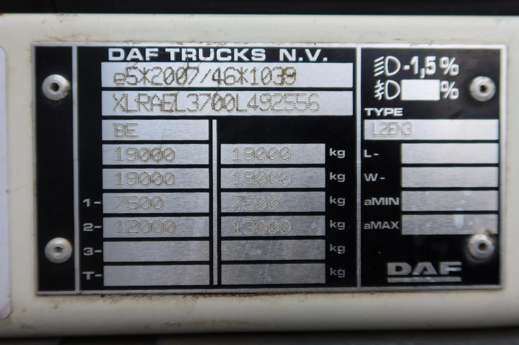 DAF LF 290 Koel/Vries Carrier + B.A.R. 2.000 kg Klep 19