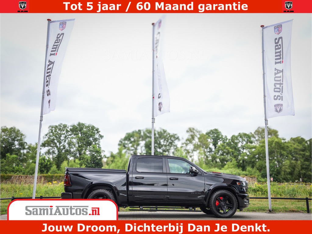 Dodge RAM 1500 Night Premium | Full Option | De Meest Luxe Pick-Up in zijn Klasse | Comfortabele Dubbele Cabine met Royale 5 Zitplaatsen | BPM vrij | Nu Leverbaar uit Voorraad | Voorraad Nr 2200 - 0886 12