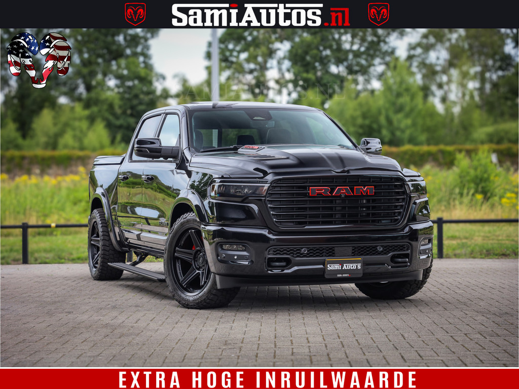 Dodge RAM 1500 Night Premium | Full Option | De Meest Luxe Pick-Up in zijn Klasse | Comfortabele Dubbele Cabine met Royale 5 Zitplaatsen | BPM vrij | Nu Leverbaar uit Voorraad | Voorraad Nr 2200 - 0886 21