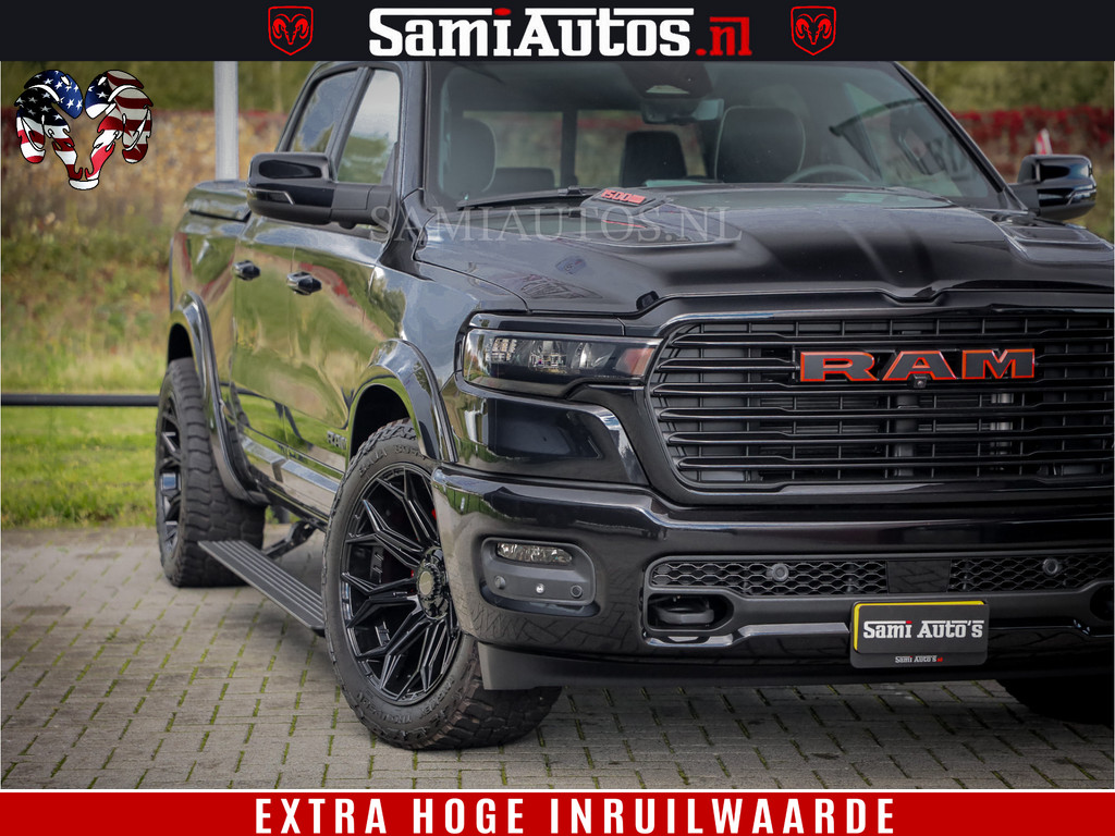 Dodge RAM 1500 Night Premium | Full Option | De Meest Luxe Pick-Up in zijn Klasse | Comfortabele Dubbele Cabine met Royale 5 Zitplaatsen | BPM vrij | Nu Leverbaar uit Voorraad | Voorraad Nr 2200 - 0886 21