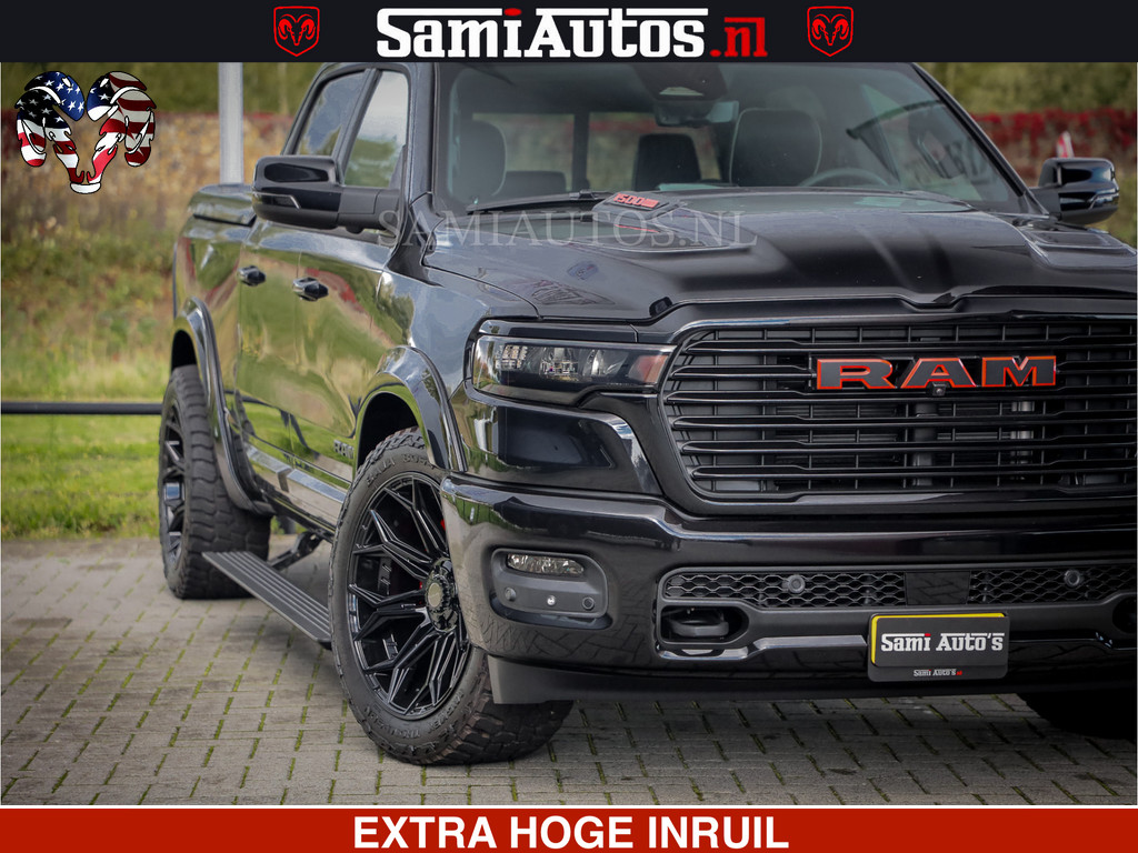 Dodge RAM 1500 Night Premium | Full Option | De Meest Luxe Pick-Up in zijn Klasse | Comfortabele Dubbele Cabine met Royale 5 Zitplaatsen | BPM vrij | Nu Leverbaar uit Voorraad | Voorraad Nr 2200 - 0886 21