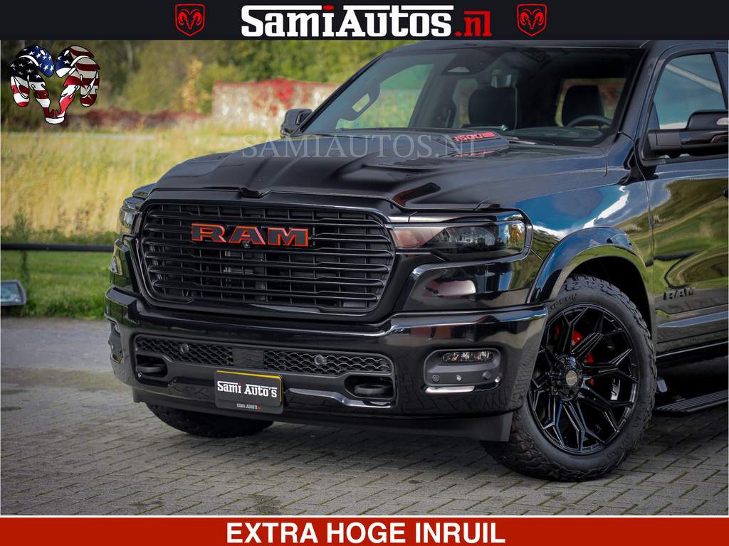 Dodge RAM 1500 Night Premium | Full Option | De Meest Luxe Pick-Up in zijn Klasse | Comfortabele Dubbele Cabine met Royale 5 Zitplaatsen | BPM vrij | Nu Leverbaar uit Voorraad | Voorraad Nr 2200 - 0886 7