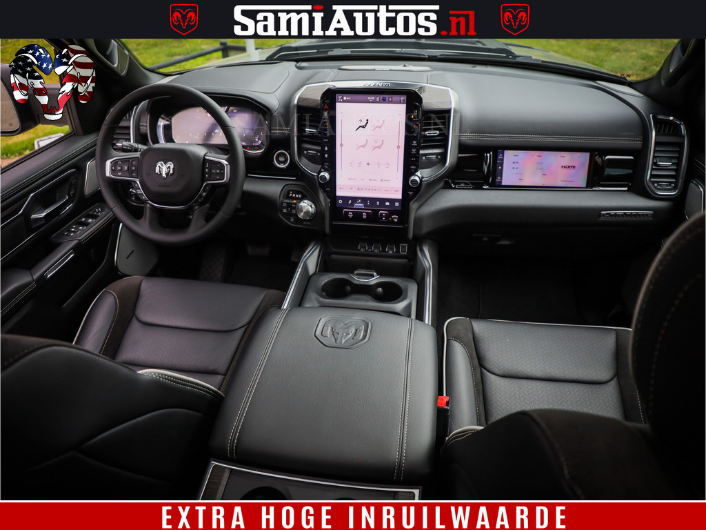 Dodge RAM 1500 Night Premium | Full Option | De Meest Luxe Pick-Up in zijn Klasse | Comfortabele Dubbele Cabine met Royale 5 Zitplaatsen | BPM vrij | Nu Leverbaar uit Voorraad | Voorraad Nr 2215 - 4984 7