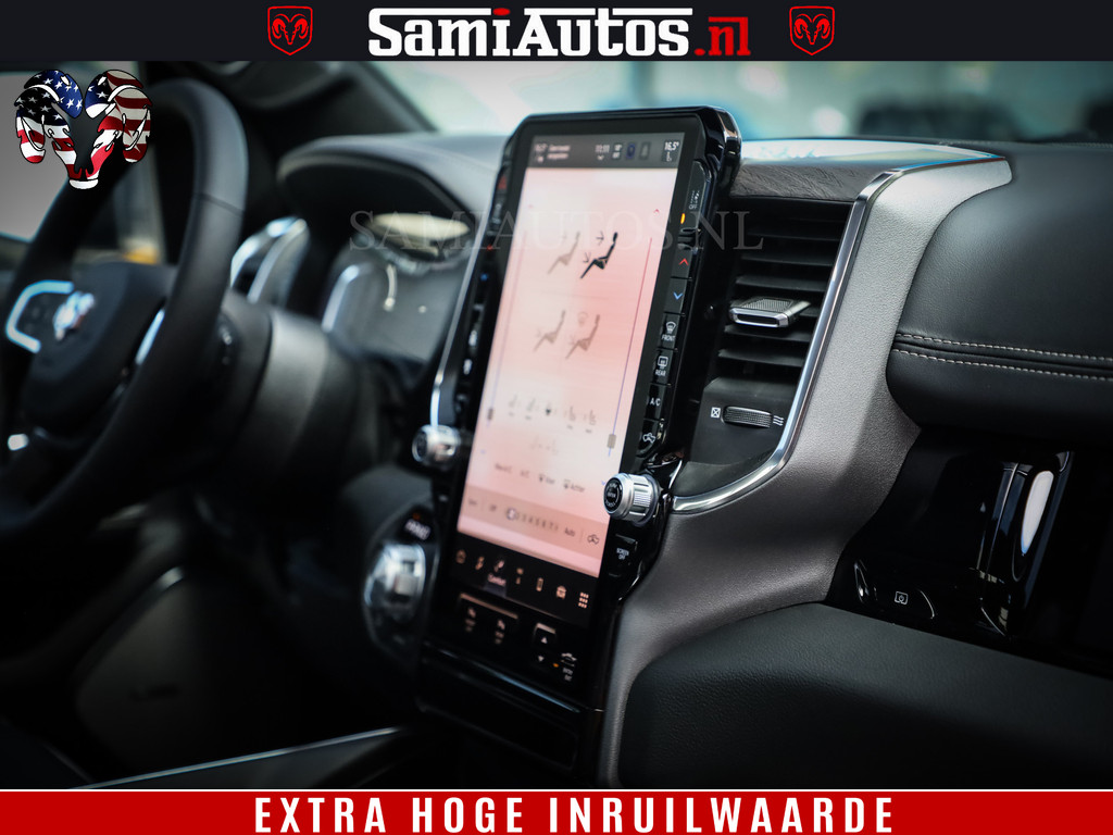 Dodge RAM 1500 Night Premium | Full Option | De Meest Luxe Pick-Up in zijn Klasse | Comfortabele Dubbele Cabine met Royale 5 Zitplaatsen | BPM vrij | Nu Leverbaar uit Voorraad | Voorraad Nr 2285 - 7648 9