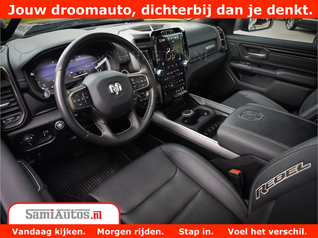 Dodge RAM 1500 REBEL TRX STYLE | BODY LIFT | RAM BAR | 4X4 | LPG | HUD HEADUP | DIGI CLUSTER | 360CAM | ADAPTIVE CRUISE | RAM BAR ROLLCOVER | Comfortabele Dubbele Cabine met Royale 5 Zitplaatsen | 15