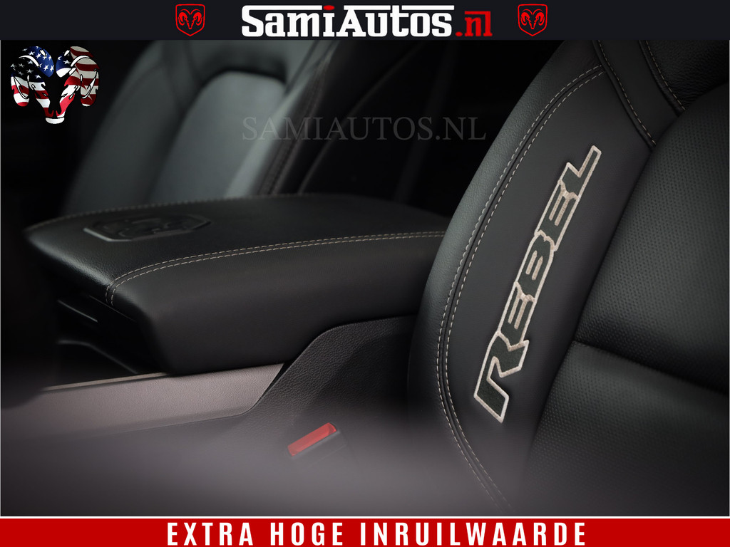 Dodge RAM 1500 REBEL TRX STYLE | BODY LIFT | RAM BAR | 4X4 | LPG | HUD HEADUP | DIGI CLUSTER | 360CAM | ADAPTIVE CRUISE | RAM BAR ROLLCOVER | Comfortabele Dubbele Cabine met Royale 5 Zitplaatsen | 16