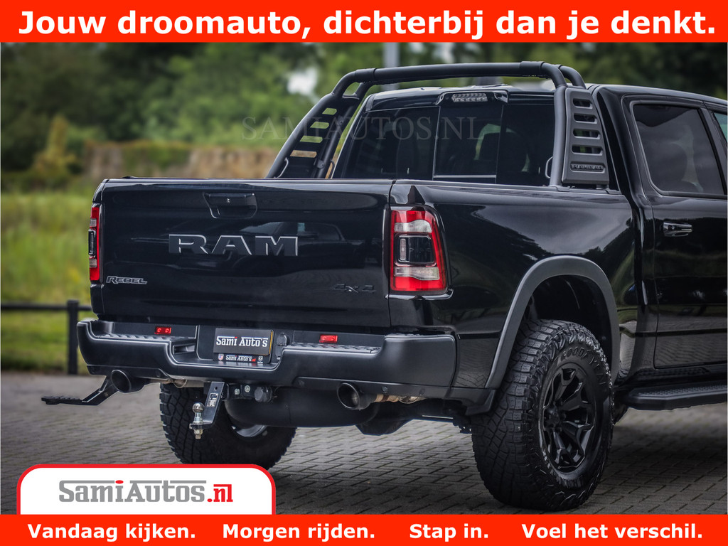 Dodge RAM 1500 REBEL TRX STYLE | BODY LIFT | RAM BAR | 4X4 | LPG | HUD HEADUP | DIGI CLUSTER | 360CAM | ADAPTIVE CRUISE | RAM BAR ROLLCOVER | Comfortabele Dubbele Cabine met Royale 5 Zitplaatsen | 18