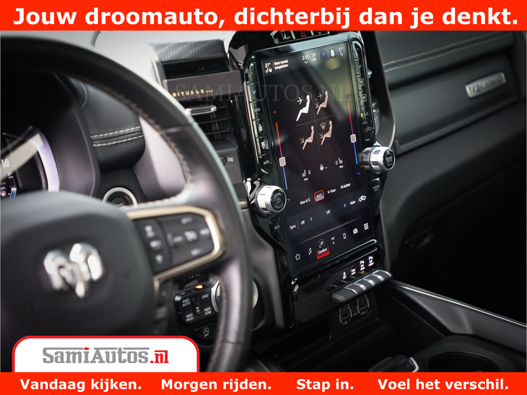 Dodge RAM 1500 REBEL TRX STYLE | BODY LIFT | RAM BAR | 4X4 | LPG | HUD HEADUP | DIGI CLUSTER | 360CAM | ADAPTIVE CRUISE | RAM BAR ROLLCOVER | Comfortabele Dubbele Cabine met Royale 5 Zitplaatsen | 20