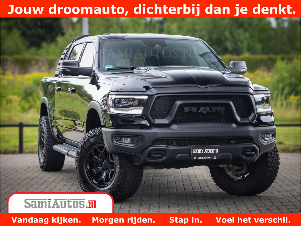 Dodge RAM 1500 REBEL TRX STYLE | BODY LIFT | RAM BAR | 4X4 | LPG | HUD HEADUP | DIGI CLUSTER | 360CAM | ADAPTIVE CRUISE | RAM BAR ROLLCOVER | Comfortabele Dubbele Cabine met Royale 5 Zitplaatsen | 7