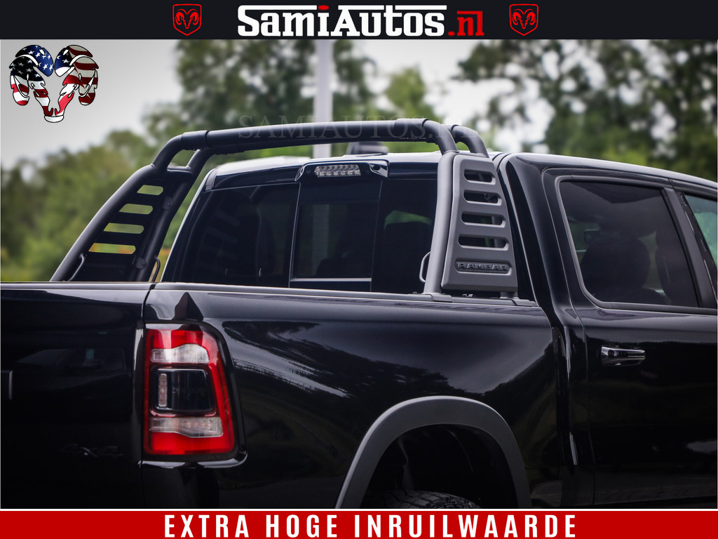 Dodge RAM 1500 REBEL TRX STYLE | BODY LIFT | RAM BAR | 4X4 | LPG | HUD HEADUP | DIGI CLUSTER | 360CAM | ADAPTIVE CRUISE | RAM BAR ROLLCOVER | Comfortabele Dubbele Cabine met Royale 5 Zitplaatsen | 7
