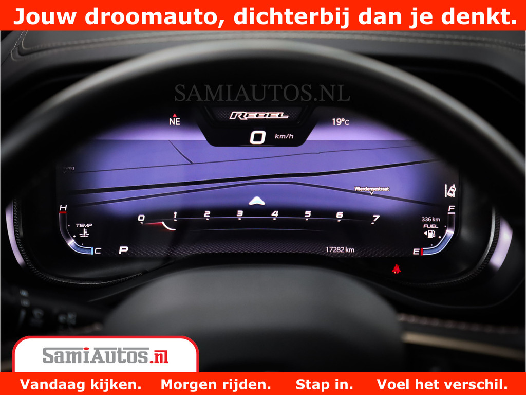 Dodge RAM 1500 REBEL TRX STYLE | BODY LIFT | RAM BAR | 4X4 | LPG | HUD HEADUP | DIGI CLUSTER | 360CAM | ADAPTIVE CRUISE | RAM BAR ROLLCOVER | Comfortabele Dubbele Cabine met Royale 5 Zitplaatsen | 8