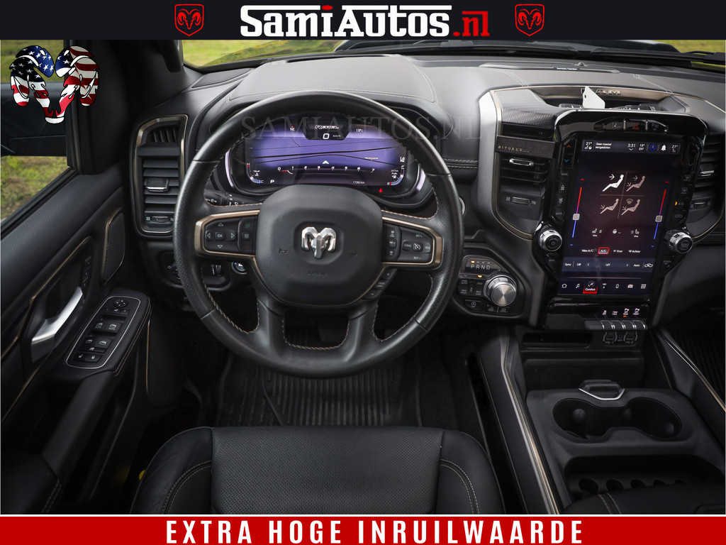 Dodge RAM 1500 REBEL TRX STYLE | BODY LIFT | RAM BAR | 4X4 | LPG | HUD HEADUP | DIGI CLUSTER | 360CAM | ADAPTIVE CRUISE | RAM BAR ROLLCOVER | Comfortabele Dubbele Cabine met Royale 5 Zitplaatsen | 8