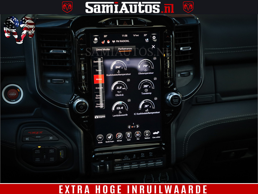 Dodge RAM 1500 TRX HELLCAT 6.2 V8 712 PK | HYDRO BLUE | 38744 KM | NIEUW STAAT | CREW CAB | DUBBELE CABINE DC | LPG | MEGA DIK | 13