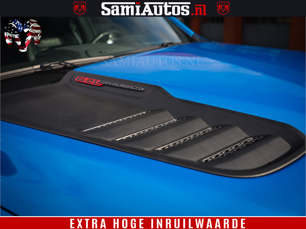 Dodge RAM 1500 TRX HELLCAT 6.2 V8 712 PK | HYDRO BLUE | 38744 KM | NIEUW STAAT | CREW CAB | DUBBELE CABINE DC | LPG | MEGA DIK | 19