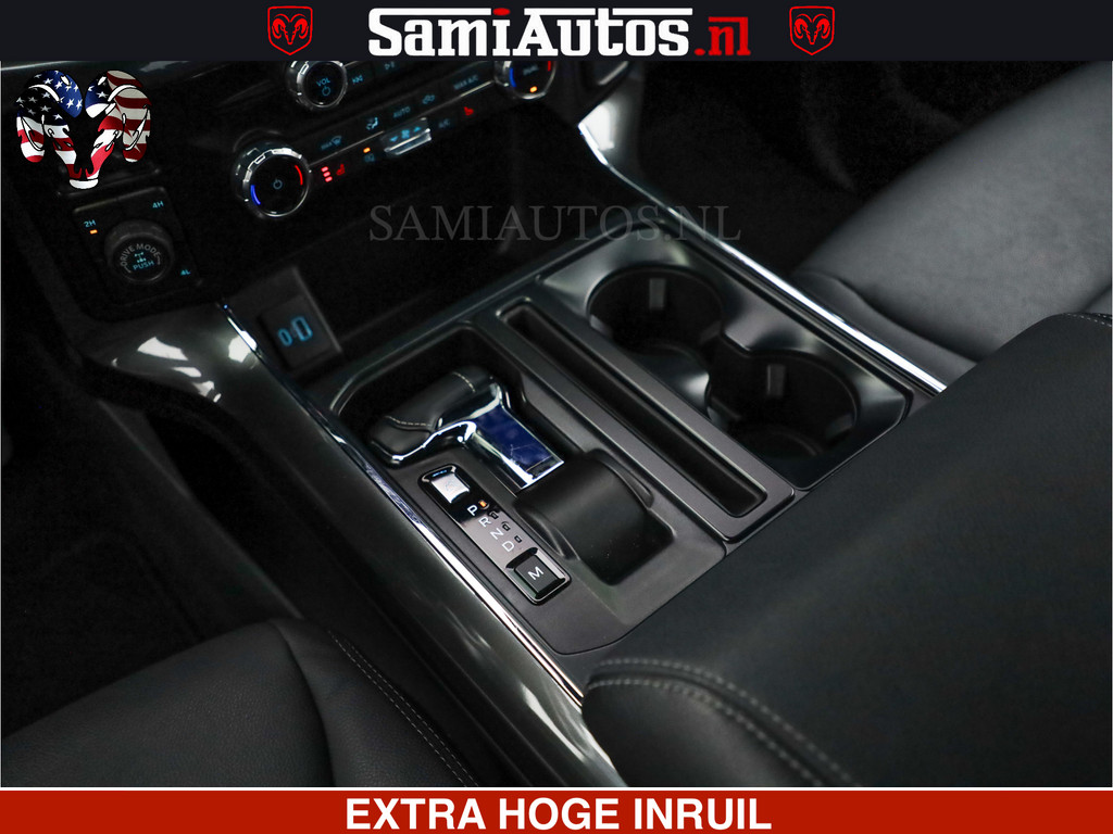 Dodge RAM FORD F150 BLACK OPS | 5.0 V8 406PK | 360 CAMERA | UITLAAT KLEP | BEDSLIDE | CREW CAB | LEDER | CREW CAB | DUBBELE CABINE | 5 PERSOONS | DC | GRIJSKENTEKEN | 17
