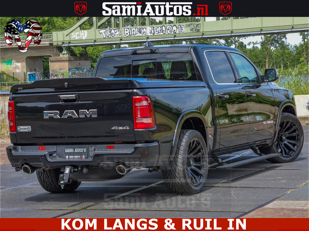 Dodge RAM LONGHORN ® EDITION | NEW SADDLE LEATHER | VIRTUAL | HEAD UP | PANODAK | LUCHTVERING | BOM VOL | DC | 5,7L V8 HEMI 402 PK | CREW CAB | DUBBELE CABINE | 4X4 | 5 PERSOONS | GRIJSKENTEKEN | LIMITED 13