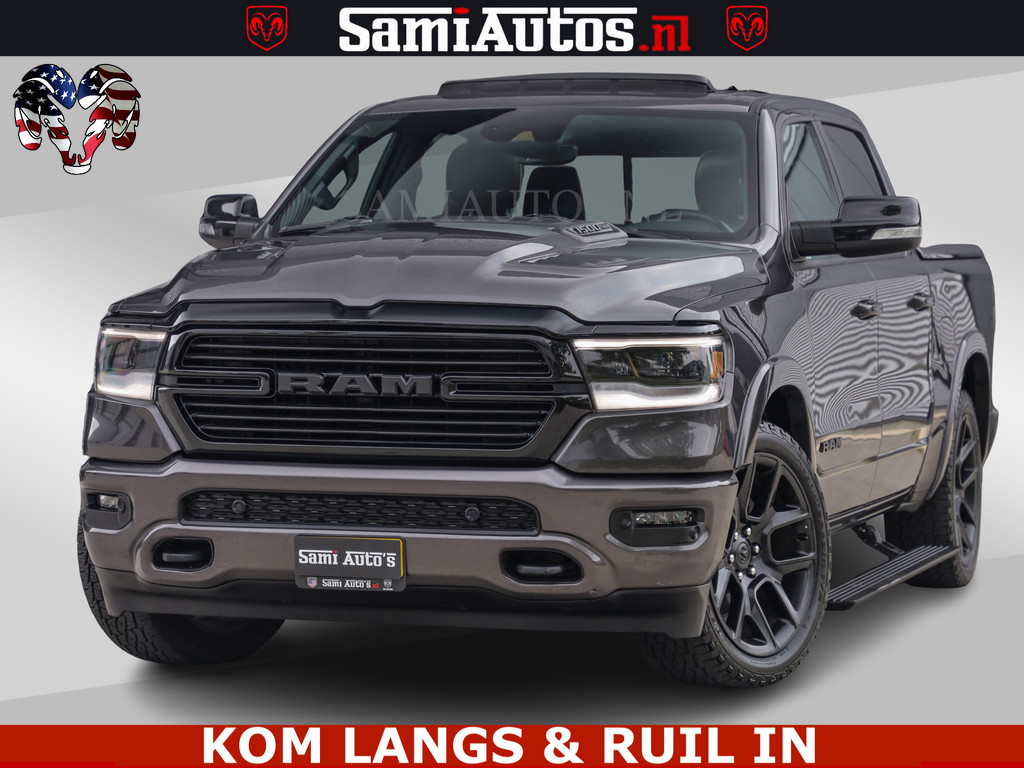 Dodge RAM SPORT LARAMIE 5.7 V8 HEMI | LUCHTVERING | 2023 | PANODAK | GROOTSCHERM | DC | TOP KLEUR GRANITE | CREW CAB | DUBBELE CABINE | 5 PERSOONS |