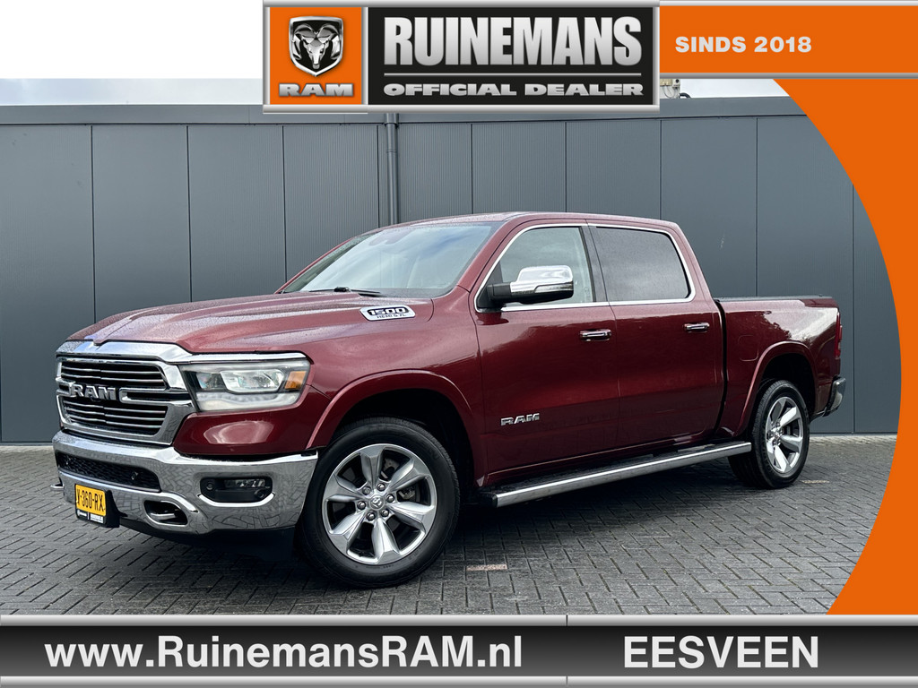 Dodge RAM 1500 5.7 V8 LARAMIE / LPG / TREKHAAK 3.5T / ADAPTIVE CRUISE / LUCHTVERING / CAMERA / PANO / 12 INCH SCREEN / DELMONICO RED