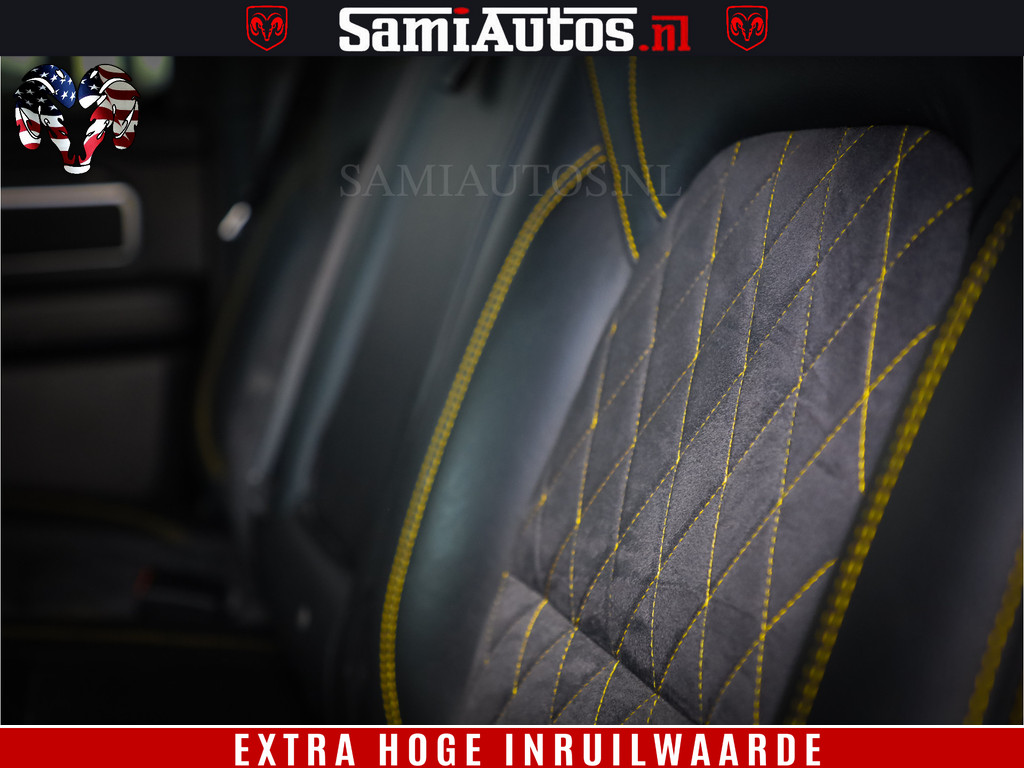 Dodge Ram 1500 Black Ops | Hemi 5.7 V8 4x4 | Panorama Dak | Night Edition | Alarm | Comfortabele Dubbele Cabine DC met Royale 5 Zitplaatsen | Alcantara / Leder | Alpine | 12