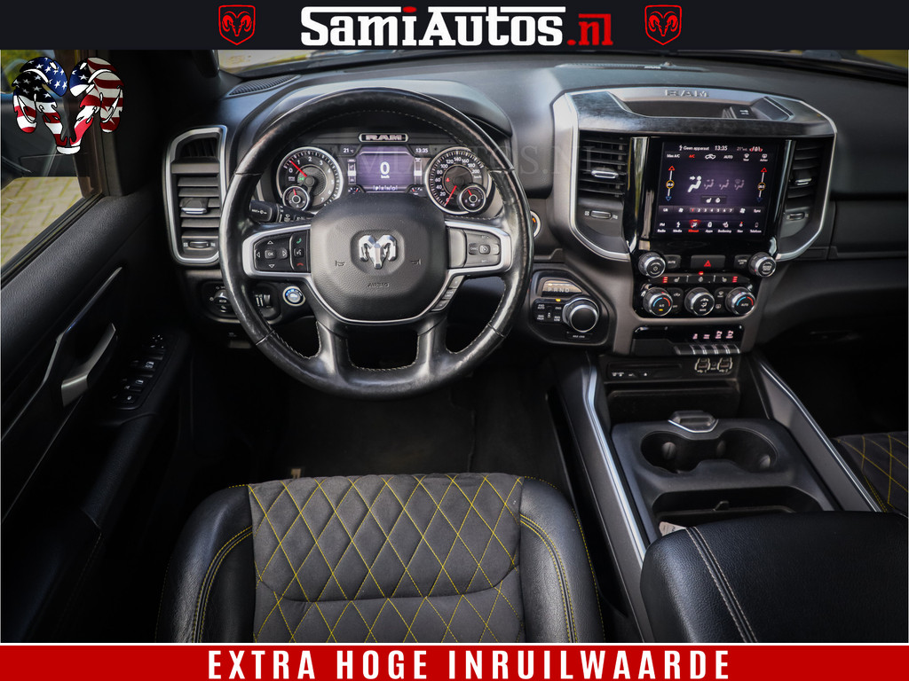 Dodge Ram 1500 Black Ops | Hemi 5.7 V8 4x4 | Panorama Dak | Night Edition | Alarm | Comfortabele Dubbele Cabine DC met Royale 5 Zitplaatsen | Alcantara / Leder | Alpine | 15