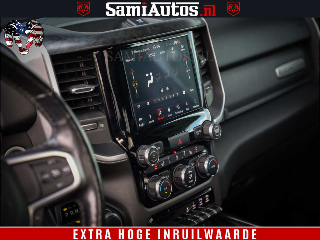 Dodge Ram 1500 Black Ops | Hemi 5.7 V8 4x4 | Panorama Dak | Night Edition | Alarm | Comfortabele Dubbele Cabine DC met Royale 5 Zitplaatsen | Alcantara / Leder | Alpine | 17
