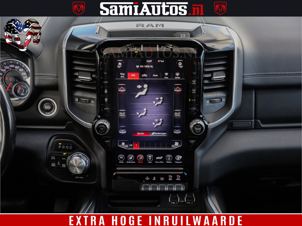 Dodge Ram 1500 HULK PACK | MEGA VOL | HEMI 5.7 V8 | HUD | WIDE BODY | LUCHTVERING | Comfortabele Dubbele Cabine DC met Royale 5 Zitplaatsen | 4x4 | LARAMIE NIGHT EDITION 12