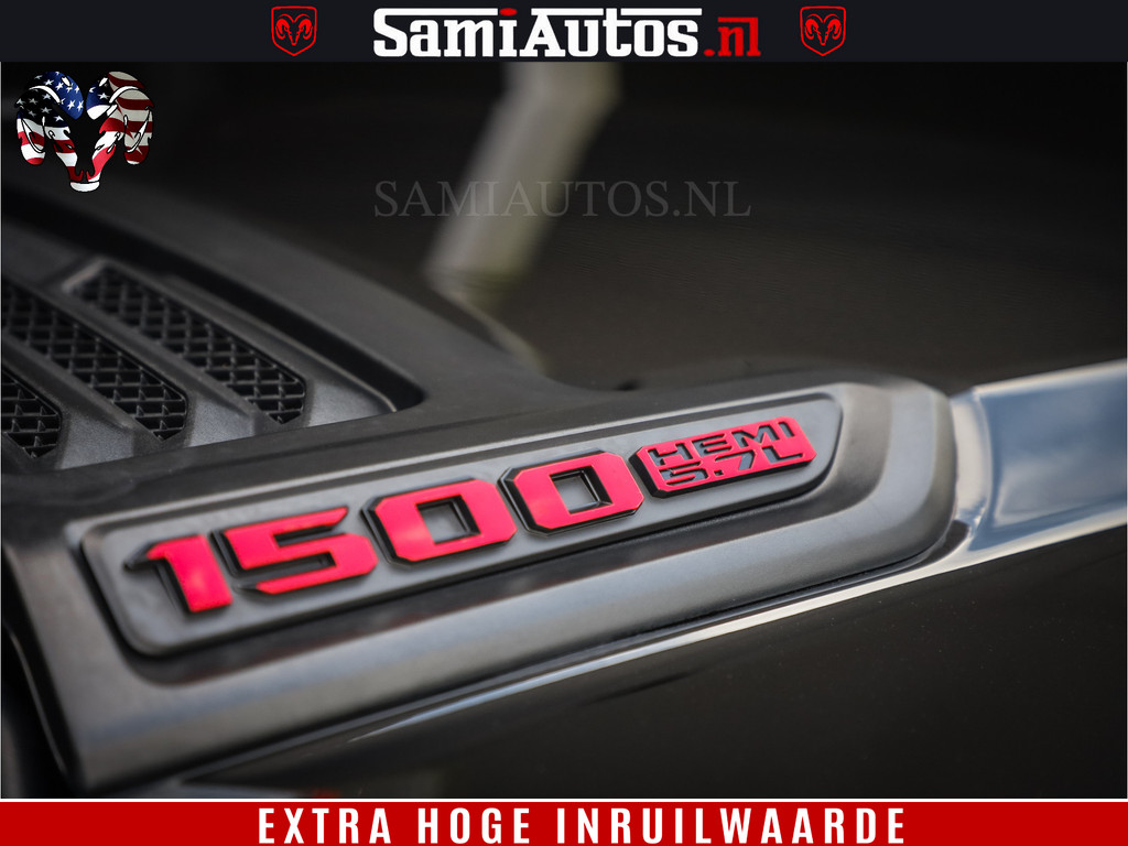 Dodge Ram 1500 HULK PACK | MEGA VOL | HEMI 5.7 V8 | HUD | WIDE BODY | LUCHTVERING | Comfortabele Dubbele Cabine DC met Royale 5 Zitplaatsen | 4x4 | LARAMIE NIGHT EDITION 18