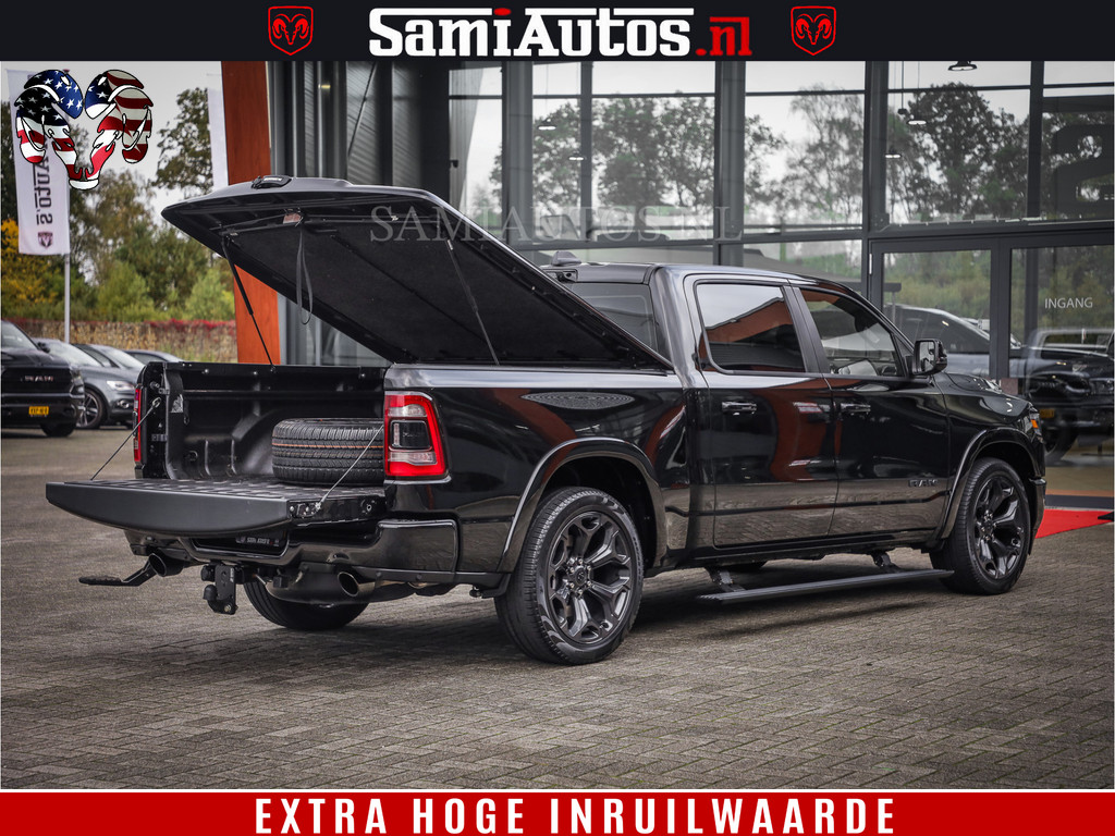 Dodge Ram 1500 LIMITED | 5.7 V8 4X4 | HUD | LUCHTVERING | 360CAM | HUD | DIGI CLUSTER | BINNENSPIEGEL CAMERA | CREWCAB | PANORAMA | AUTO TREEPLANK | ADAPTIVE CRUISE | LPG RAM VOL | BLACK ON BLACK 16