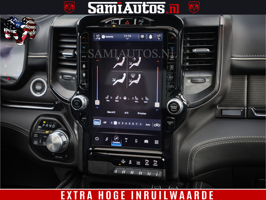 Dodge Ram 1500 LIMITED | 5.7 V8 4X4 | HUD | LUCHTVERING | 360CAM | HUD | DIGI CLUSTER | BINNENSPIEGEL CAMERA | CREWCAB | PANORAMA | AUTO TREEPLANK | ADAPTIVE CRUISE | LPG RAM VOL | BLACK ON BLACK 19