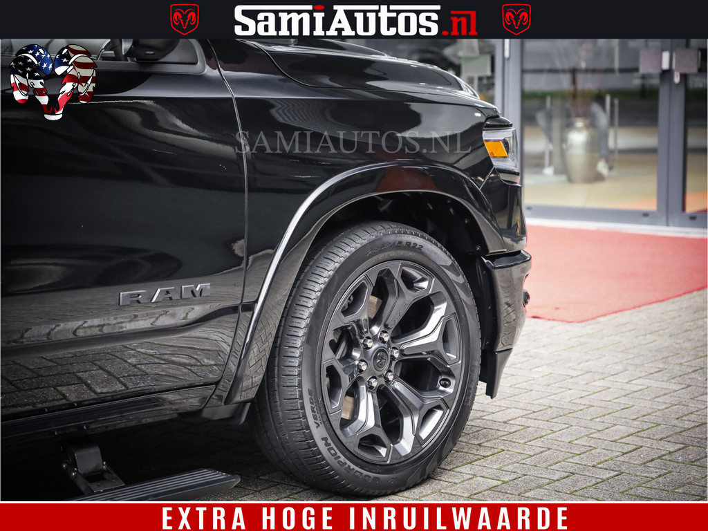 Dodge Ram 1500 LIMITED | 5.7 V8 4X4 | HUD | LUCHTVERING | 360CAM | HUD | DIGI CLUSTER | BINNENSPIEGEL CAMERA | CREWCAB | PANORAMA | AUTO TREEPLANK | ADAPTIVE CRUISE | LPG RAM VOL | BLACK ON BLACK 21
