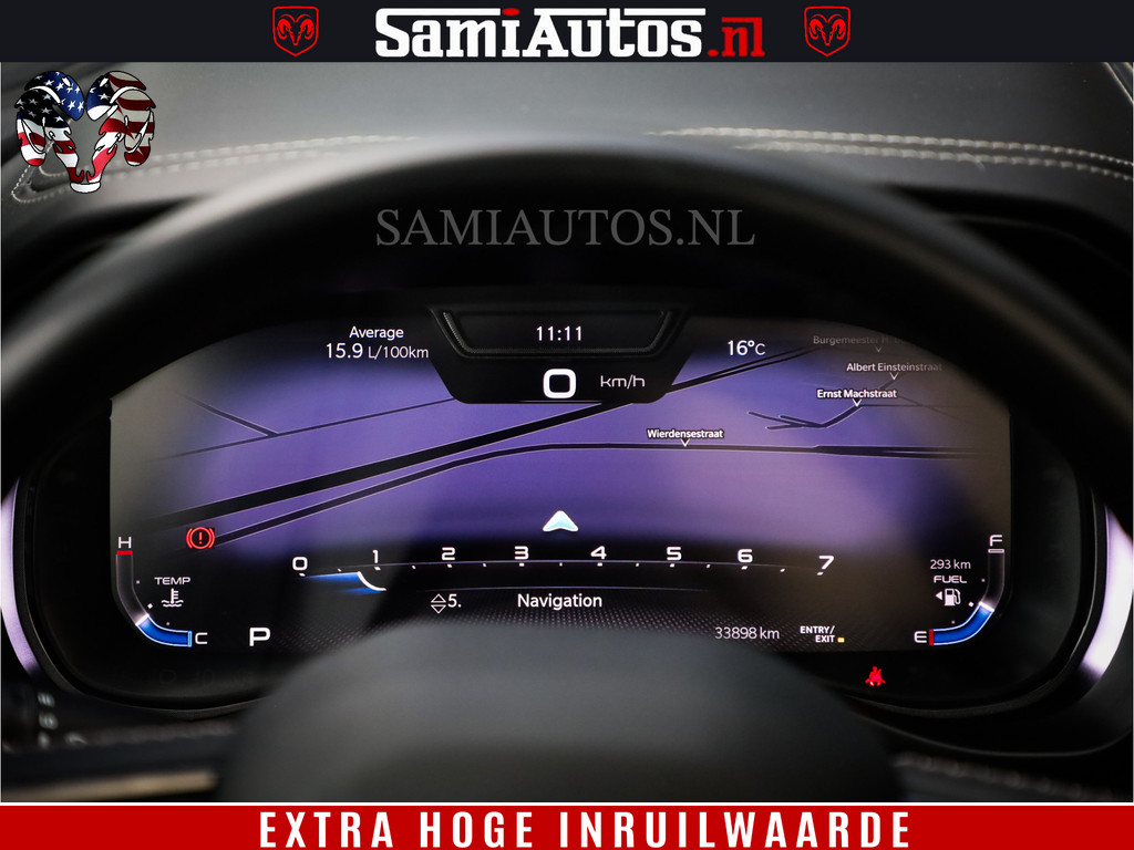 Dodge Ram 1500 LIMITED | 5.7 V8 4X4 | HUD | LUCHTVERING | 360CAM | HUD | DIGI CLUSTER | BINNENSPIEGEL CAMERA | CREWCAB | PANORAMA | AUTO TREEPLANK | ADAPTIVE CRUISE | LPG RAM VOL | BLACK ON BLACK 7