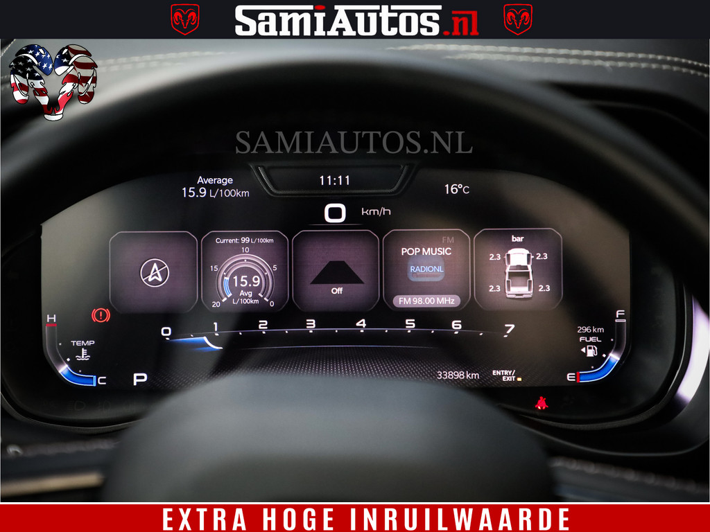 Dodge Ram 1500 LIMITED | 5.7 V8 4X4 | HUD | LUCHTVERING | 360CAM | HUD | DIGI CLUSTER | BINNENSPIEGEL CAMERA | CREWCAB | PANORAMA | AUTO TREEPLANK | ADAPTIVE CRUISE | LPG RAM VOL | BLACK ON BLACK 8