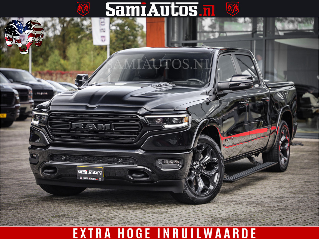 Dodge Ram 1500 LIMITED | 5.7 V8 4X4 | HUD | LUCHTVERING | 360CAM | HUD | DIGI CLUSTER | BINNENSPIEGEL CAMERA | CREWCAB | PANORAMA | AUTO TREEPLANK | ADAPTIVE CRUISE | LPG RAM VOL | BLACK ON BLACK 9