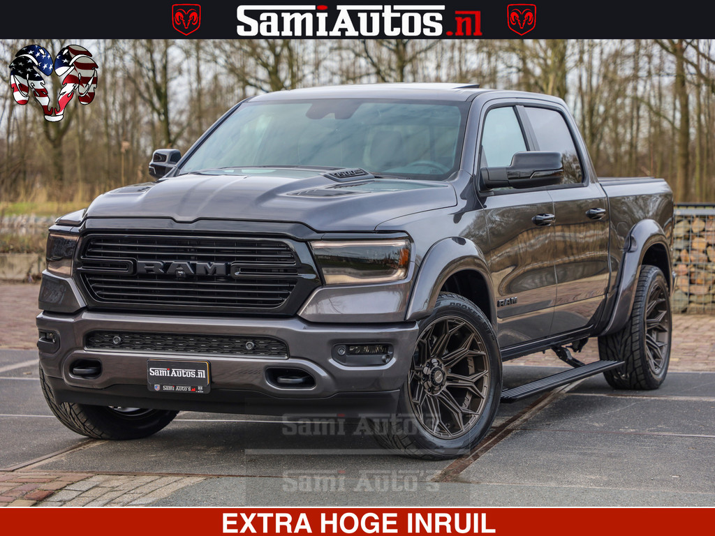 Dodge Ram 1500 Laramie Sport 5.7 V8 HEMI 402PK 4x4 | Panorama dak | 12 Scherm |Granite Crystal Metallic | Crew Cab | 5 Persoons | Dubbele Cabine | DC | VOORRAAD NR 2522 - 41248 |