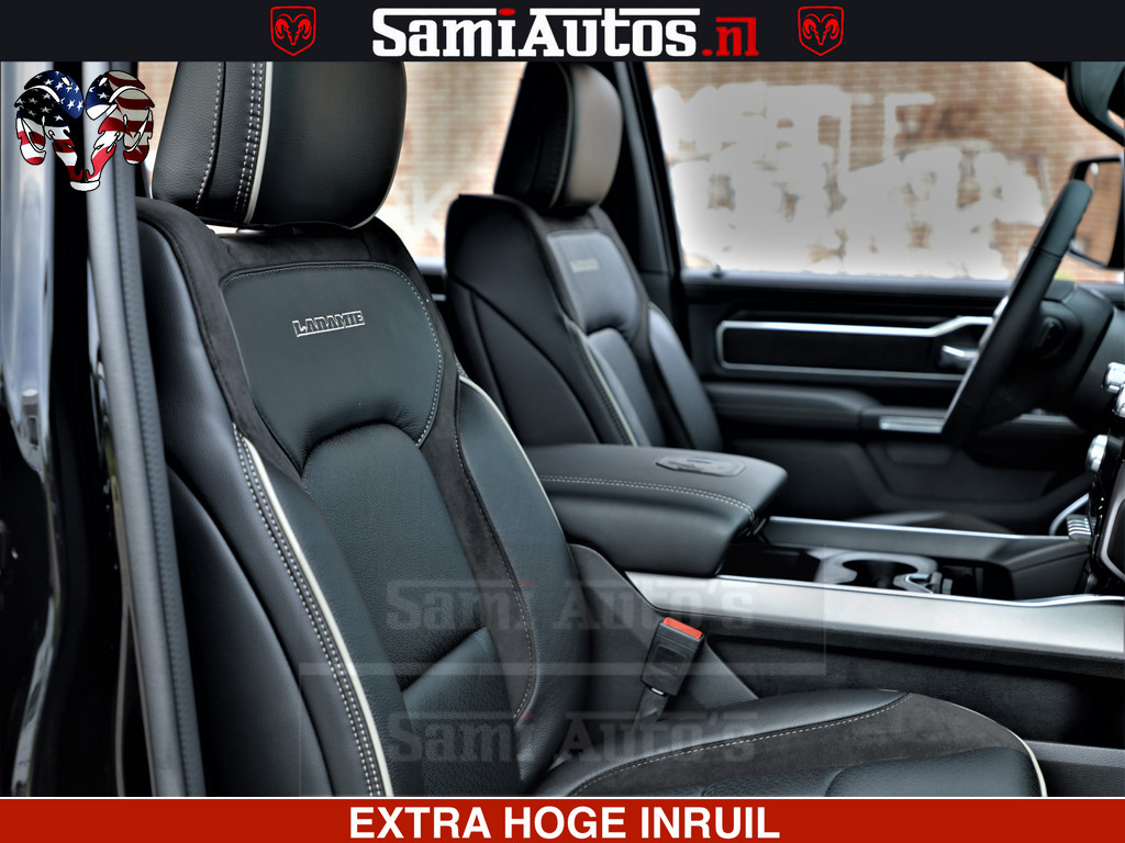Dodge Ram 1500 Laramie Sport | HEMI 5.7 V8 4x4 | LPG | Grootscherm 12 | LARAMIE PERFORMANCE | ZWART | CREWCAB 57 | GRIJSKENTEKEN | DUBBELE CABINE | 5 Persoons | VOORRAAD NR 2528-641276 11