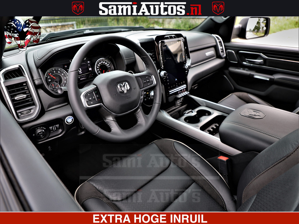 Dodge Ram 1500 Laramie Sport | HEMI 5.7 V8 4x4 | LPG | Grootscherm 12 | LARAMIE PERFORMANCE | ZWART | CREWCAB 57 | GRIJSKENTEKEN | DUBBELE CABINE | 5 Persoons | VOORRAAD NR 2528-641276 14