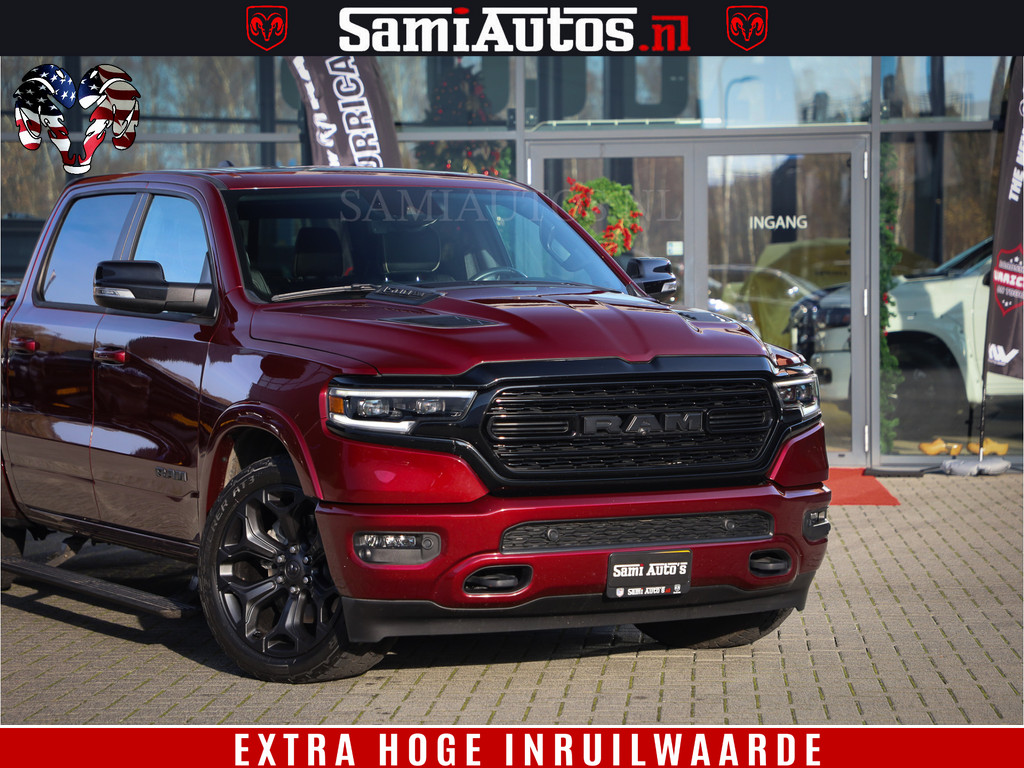 Dodge Ram 1500 Limited Night | Hemi 5.7 V8 4x4 | BOM VOL | Delmonico Red | Top Staat | Crew Cab | Dubbele Cabine | DC | 5 Persoons | 14