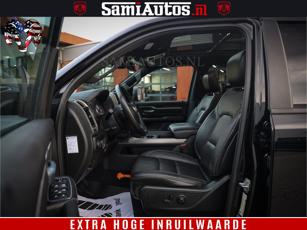 Dodge Ram 1500 Black Sport | Hemi 5.7 V8 | Luchtvering | 360 Camera | Panorama Dak | 4x4 Crew Cab | Dubbele cabine 5 persoons | Grijskenteken | 18