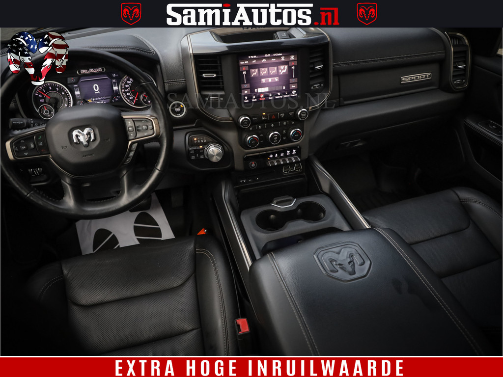 Dodge Ram 1500 Black Sport | Hemi 5.7 V8 | Luchtvering | 360 Camera | Panorama Dak | 4x4 Crew Cab | Dubbele cabine 5 persoons | Grijskenteken | 8
