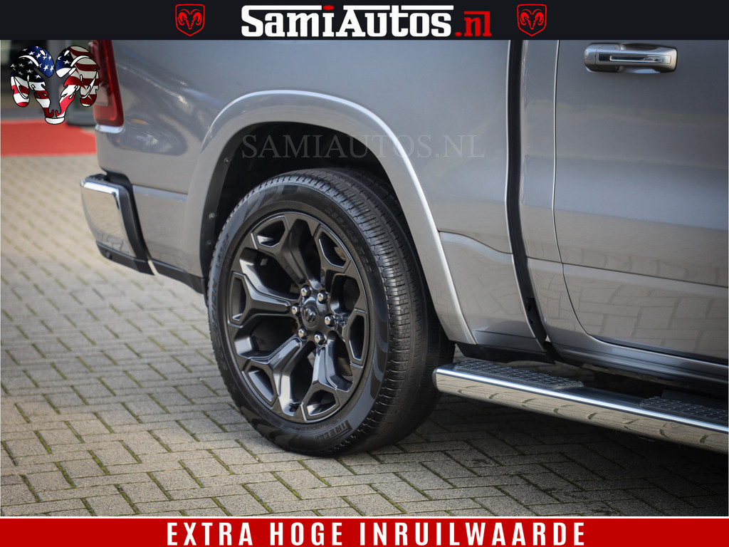 Dodge Ram 1500 Bom Vol | 5,7 V8 Hemi | Limited Wheels 22 inch | Luchtvering | Adaptive Cruise | Panoramadak | 360 Camera | Crew Cab | Dubbele Cabine | DC | 5 Persoons | 10