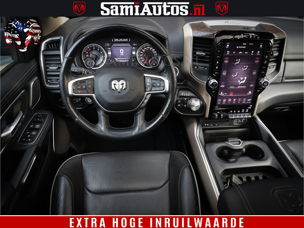 Dodge Ram 1500 Bom Vol | 5,7 V8 Hemi | Limited Wheels 22 inch | Luchtvering | Adaptive Cruise | Panoramadak | 360 Camera | Crew Cab | Dubbele Cabine | DC | 5 Persoons | 13