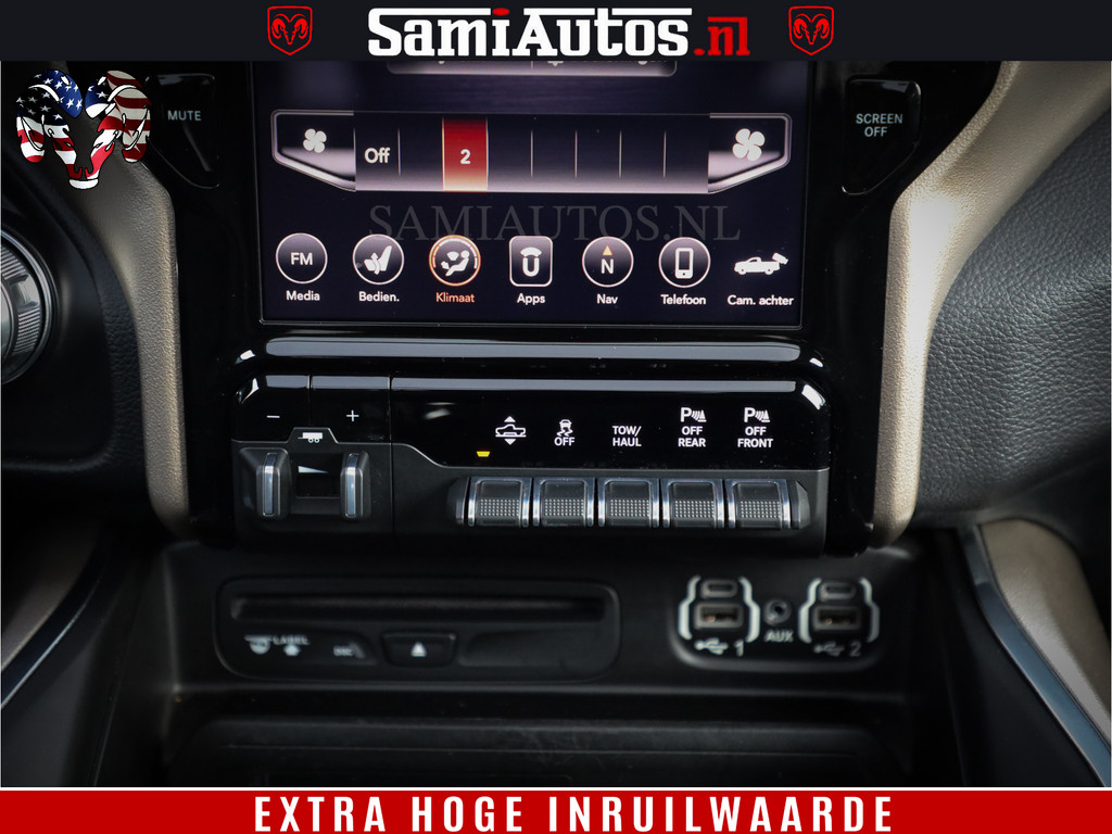 Dodge Ram 1500 Bom Vol | 5,7 V8 Hemi | Limited Wheels 22 inch | Luchtvering | Adaptive Cruise | Panoramadak | 360 Camera | Crew Cab | Dubbele Cabine | DC | 5 Persoons | 16